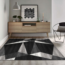Load image into Gallery viewer, Modern Geometric Design Grey Rug