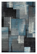 Load image into Gallery viewer, Geometic Mosaic Design Blue Rug
