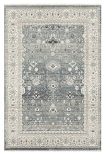 Load image into Gallery viewer, Traditional Wonder Boarder Light Blue Rug
