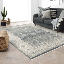 Load image into Gallery viewer, Traditional Wonder Boarder Light Blue Rug