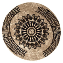 Load image into Gallery viewer, Versace Design Brown Round