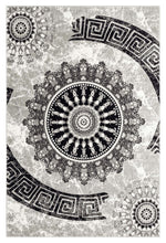 Load image into Gallery viewer, Versace Design Grey Round Design Rug