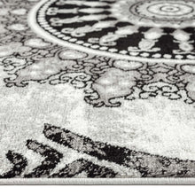 Load image into Gallery viewer, Versace Design Grey Round Design Rug