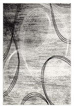 Load image into Gallery viewer, Modern Ring Pattern Grey Rug