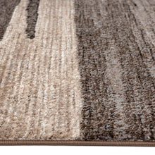 Load image into Gallery viewer, Modern Striped Brown Rug