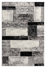 Load image into Gallery viewer, Modern Striped Grey Rug