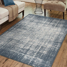 Load image into Gallery viewer, Modern Trellis Blue Rug