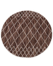 Load image into Gallery viewer, Diamond Pattern Hand-Woven Wool Chocolate Rug