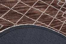 Load image into Gallery viewer, Diamond Pattern Hand-Woven Wool Chocolate Rug