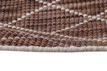 Load image into Gallery viewer, Diamond Pattern Hand-Woven Wool Chocolate Rug