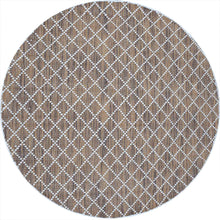 Load image into Gallery viewer, Diamond Pattern Hand-Woven Wool Brown Rug