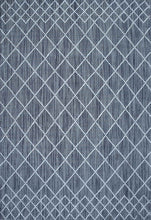 Load image into Gallery viewer, Diamond Pattern Hand-Woven Wool Dark Grey Rug