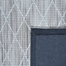 Load image into Gallery viewer, Diamond Pattern Hand-Woven Wool Natural Rug