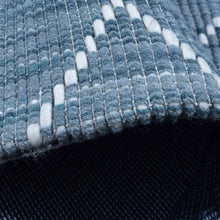 Load image into Gallery viewer, Diamond Pattern Hand-Woven Wool Teal Rug