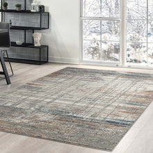 Load image into Gallery viewer, Modern Transitional Trellis Grey Rug