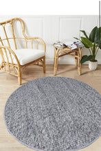 Load image into Gallery viewer, Marble Looped Hand-Woven Grey Rug