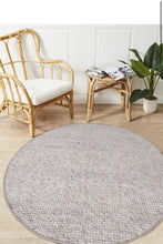 Load image into Gallery viewer, Marble Looped Hand-Woven Light Grey Rug