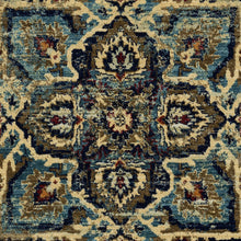 Load image into Gallery viewer, Persian Oriental Luxe Navy Runner