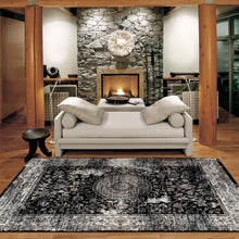 Load image into Gallery viewer, Traditional Stone Black Rug