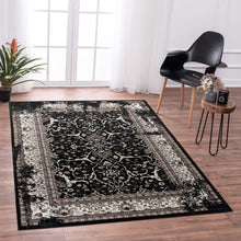 Load image into Gallery viewer, Contemporary Wonders Boarder Black Rug