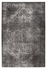 Load image into Gallery viewer, Victorian Boarder Dark Grey Rug