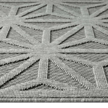 Load image into Gallery viewer, Outdoor/Indoor Star Grey Rug