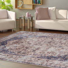 Load image into Gallery viewer, Vintage Victorian Transitional Navy Rug