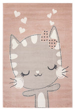 Load image into Gallery viewer, Kids Zoo Animals Pink Rug