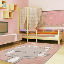 Load image into Gallery viewer, Kids Zoo Animals Pink Rug