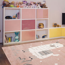 Load image into Gallery viewer, Kids Zoo Funny Animals Pink Rug