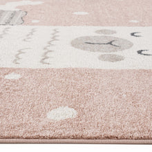 Load image into Gallery viewer, Kids Zoo Funny Animals Pink Rug
