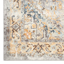 Load image into Gallery viewer, Vintage Transitional Wonders Blue Orange Rug