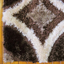 Load image into Gallery viewer, Shaggy Wavy Brown Rug