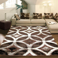 Load image into Gallery viewer, Shaggy Wavy Brown Rug