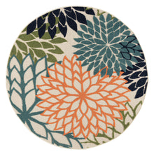 Load image into Gallery viewer, Bohemian Outdoor/Indoor Floral Green Round
