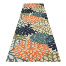 Load image into Gallery viewer, Bohemian Outdoor/Indoor Floral Green Runner