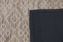 Load image into Gallery viewer, Geometric Textured Hand-Woven Wool Natural Rug