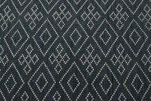 Load image into Gallery viewer, Geometric Textured Hand-Woven Wool Teal Rug