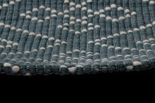 Load image into Gallery viewer, Geometric Textured Hand-Woven Wool Teal Rug