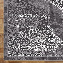 Load image into Gallery viewer, Contemporary Victorian Design Grey Rug