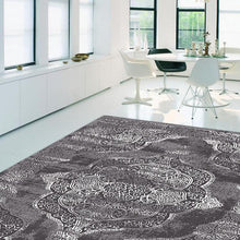 Load image into Gallery viewer, Contemporary Victorian Design Grey Rug