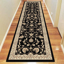 Load image into Gallery viewer, Golden Boarder Traditional Design Black Runner