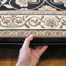 Load image into Gallery viewer, Golden Boarder Traditional Design Black Runner