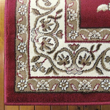 Load image into Gallery viewer, Golden Boarder Traditional Design Red Runner