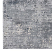 Load image into Gallery viewer, Stylish Transitional Trilled Striped Grey Rug