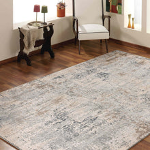 Load image into Gallery viewer, Stylish Faded Striped Reverse Light Grey Rug