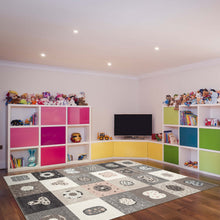 Load image into Gallery viewer, Kids Puzzle Grey Rug