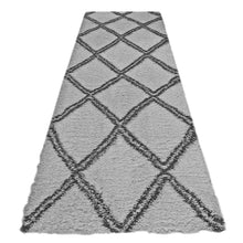 Load image into Gallery viewer, Moroccan Plushy Grey Runner