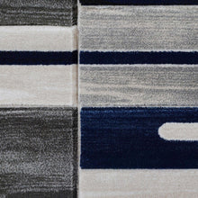 Load image into Gallery viewer, Abstract Striped Grey Rug