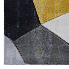 Load image into Gallery viewer, Geometric Design Triangular Gold Rug
